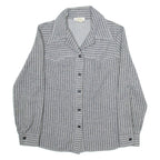 JANTZEN Womens Shirt Grey Striped Long Sleeve UK 16