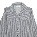 JANTZEN Womens Shirt Grey Striped Long Sleeve UK 16