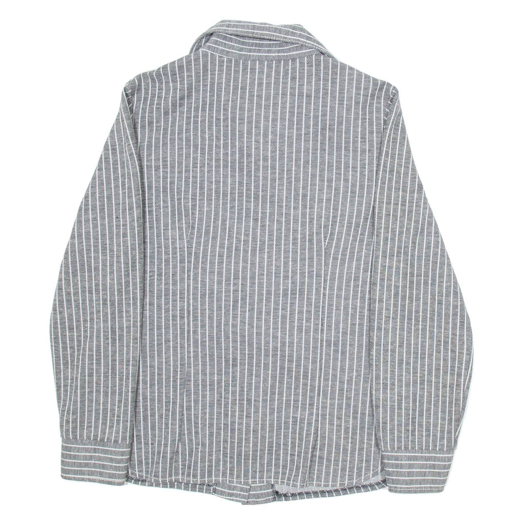 JANTZEN Womens Shirt Grey Striped Long Sleeve UK 16