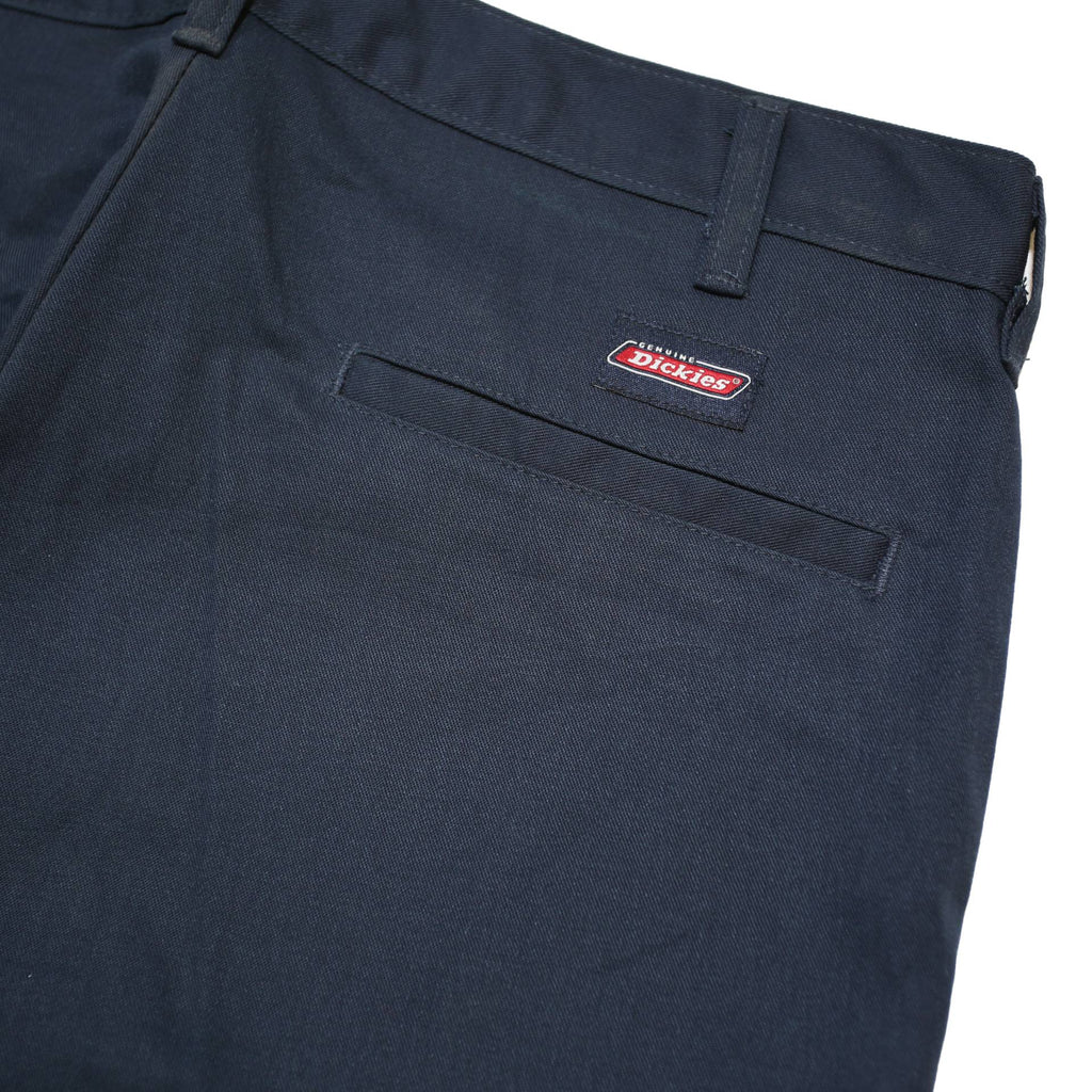 DICKIES Mens Navy Blue Relaxed Cargo Trousers W36 L32 Cotton Blend Zip Closure