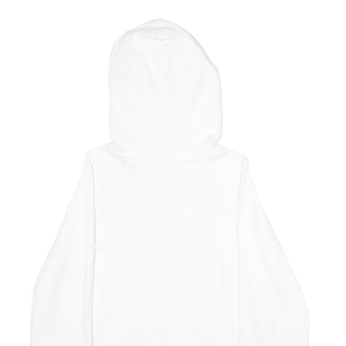 LEVI'S Mens White Hoodie S Cotton Blend Pullover Drawstring Hooded Sweatshirt