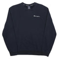 CHAMPION Mens Black Crew Neck M Cotton Blend Sweatshirt Logo Embroidery