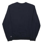 CHAMPION Mens Black Crew Neck M Cotton Blend Sweatshirt Logo Embroidery
