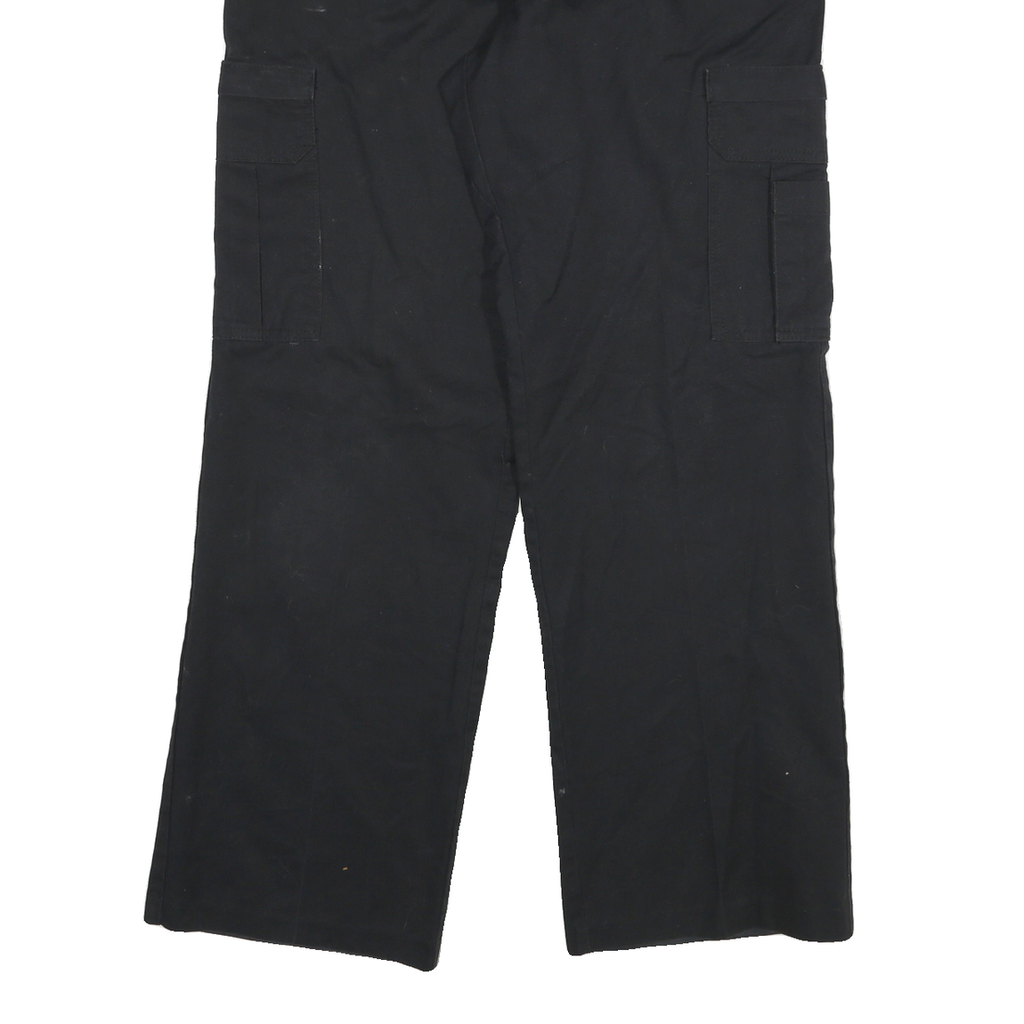 DICKIES Mens Cotton Blend Black Regular Straight Trousers W32 L30 Workwear Cargo