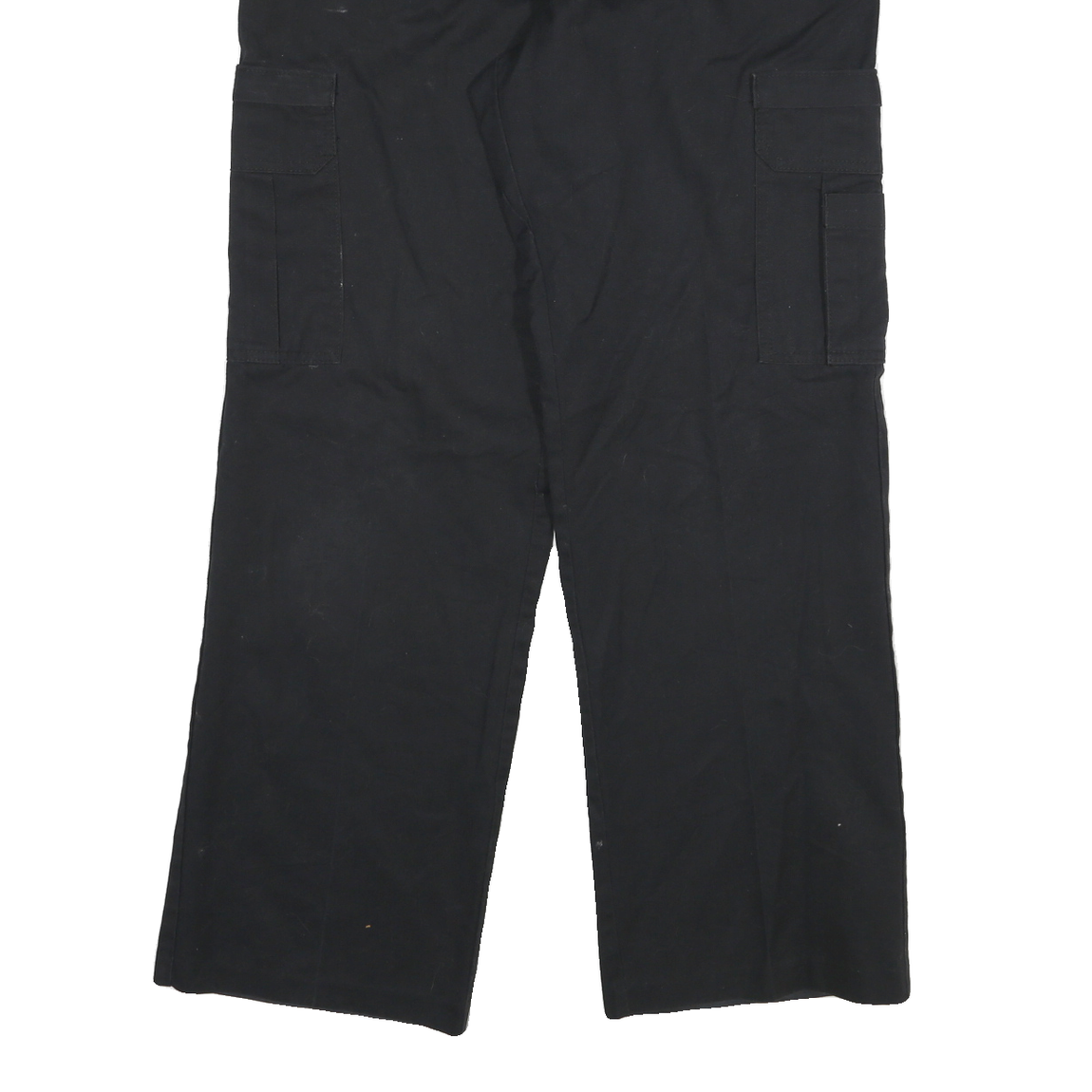 DICKIES Mens Cotton Blend Black Regular Straight Trousers W32 L30 Workwear Cargo