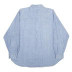 SAUGATUCK Mens Blue Shirt 2XL Cotton Denim Long Sleeve Casual Relaxed Fit