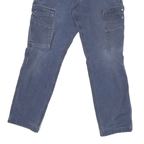 CARHARTT Mens Classic Blue Cargo Cotton Blend Jeans W32 L28 Drawstring Pockets