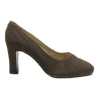 SALVATORE FERRAGAMO Womens Brown Synthetic Classic Court Heels UK 4.5 Elegant