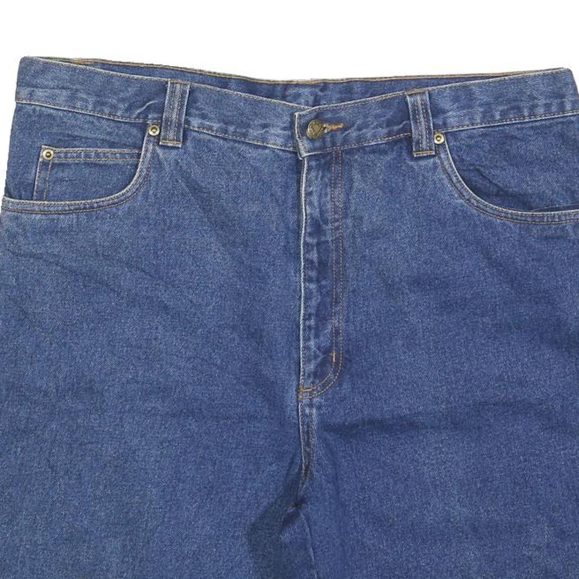 FLAGSHIP Mens Denim Blue Casual Shorts XL W38 Cotton Blend Classic Fit