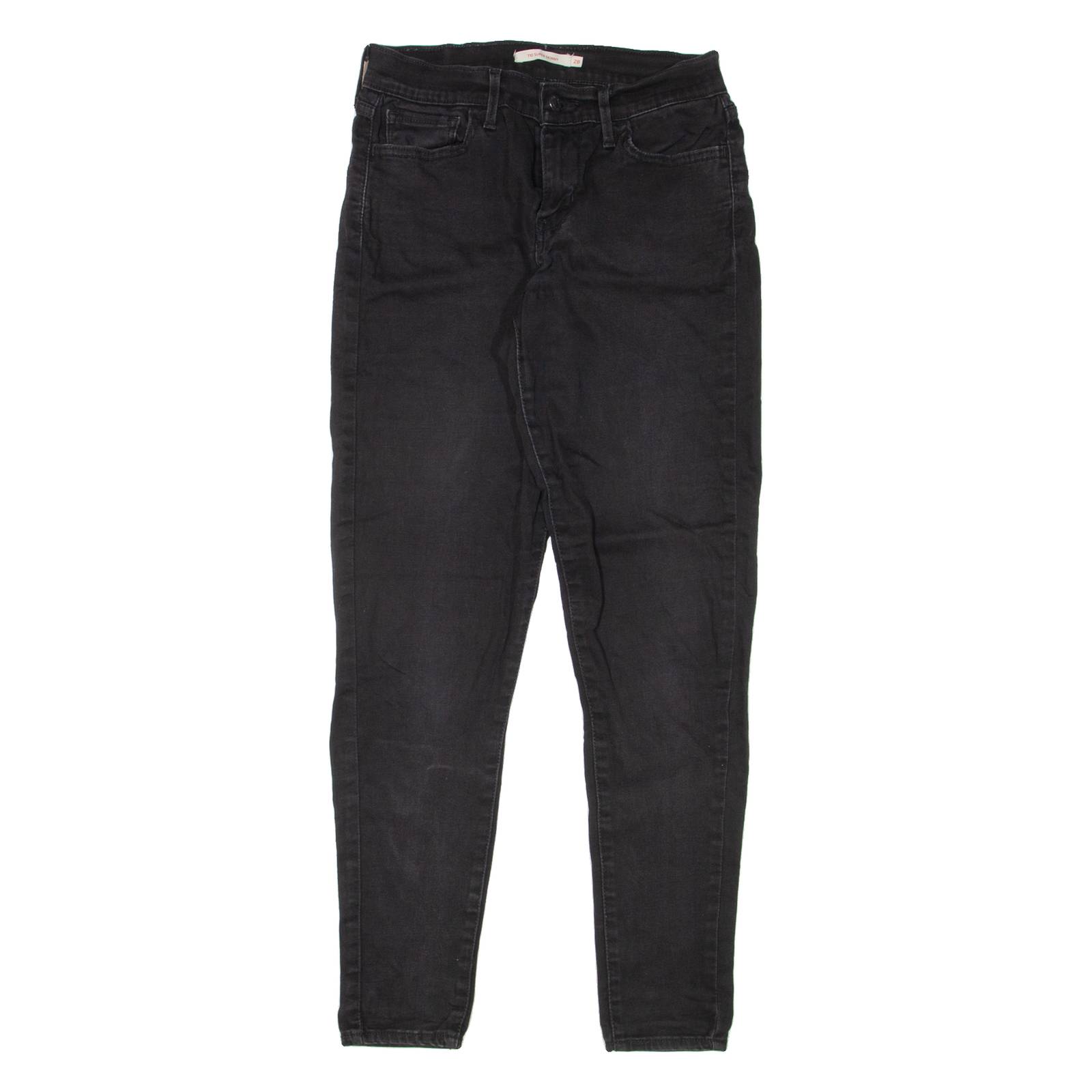 LEVI'S 710 Womens Jeans Black Slim Skinny Denim W28 L30