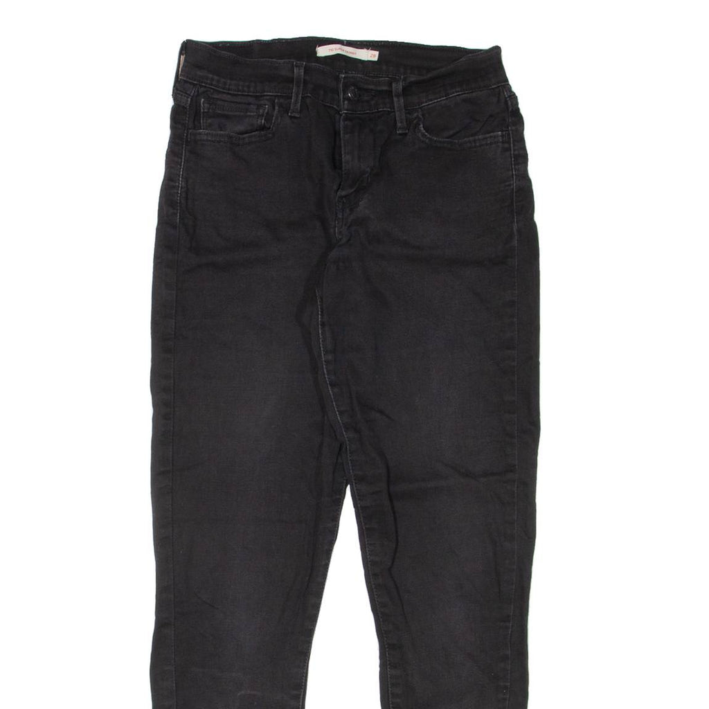 LEVI'S 710 Womens Jeans Black Slim Skinny Denim W28 L30