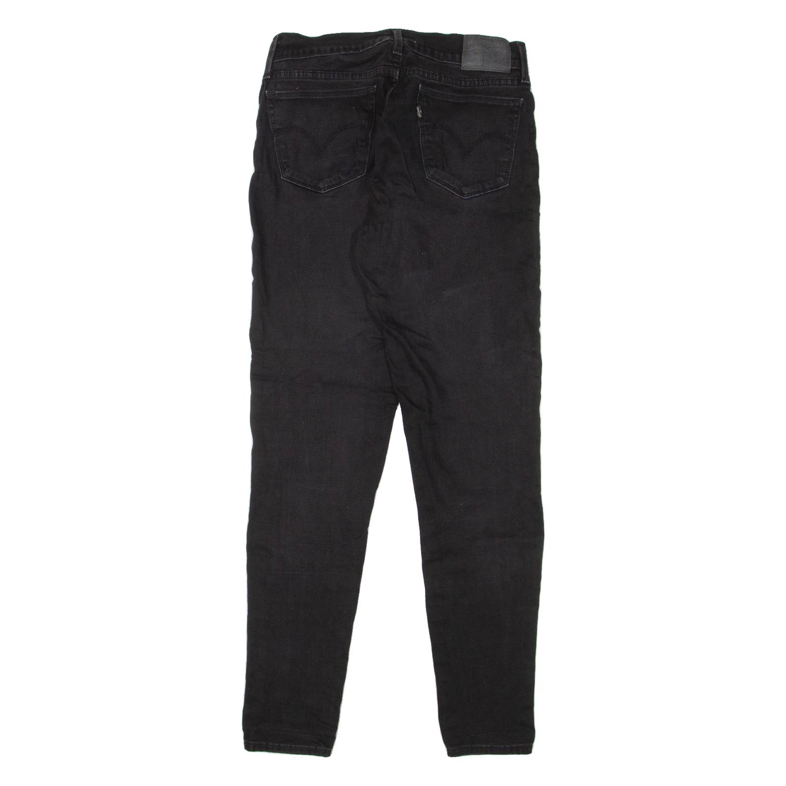 LEVI'S 710 Womens Jeans Black Slim Skinny Denim W28 L30