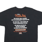 GILDAN Mens Black Thank You Bruce Bochy Graphic T-Shirt XL Crew Neck Short