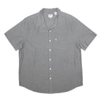 LEVI'S Mens Grey Cotton Short Sleeve Shirt XL Casual Relaxed Fit