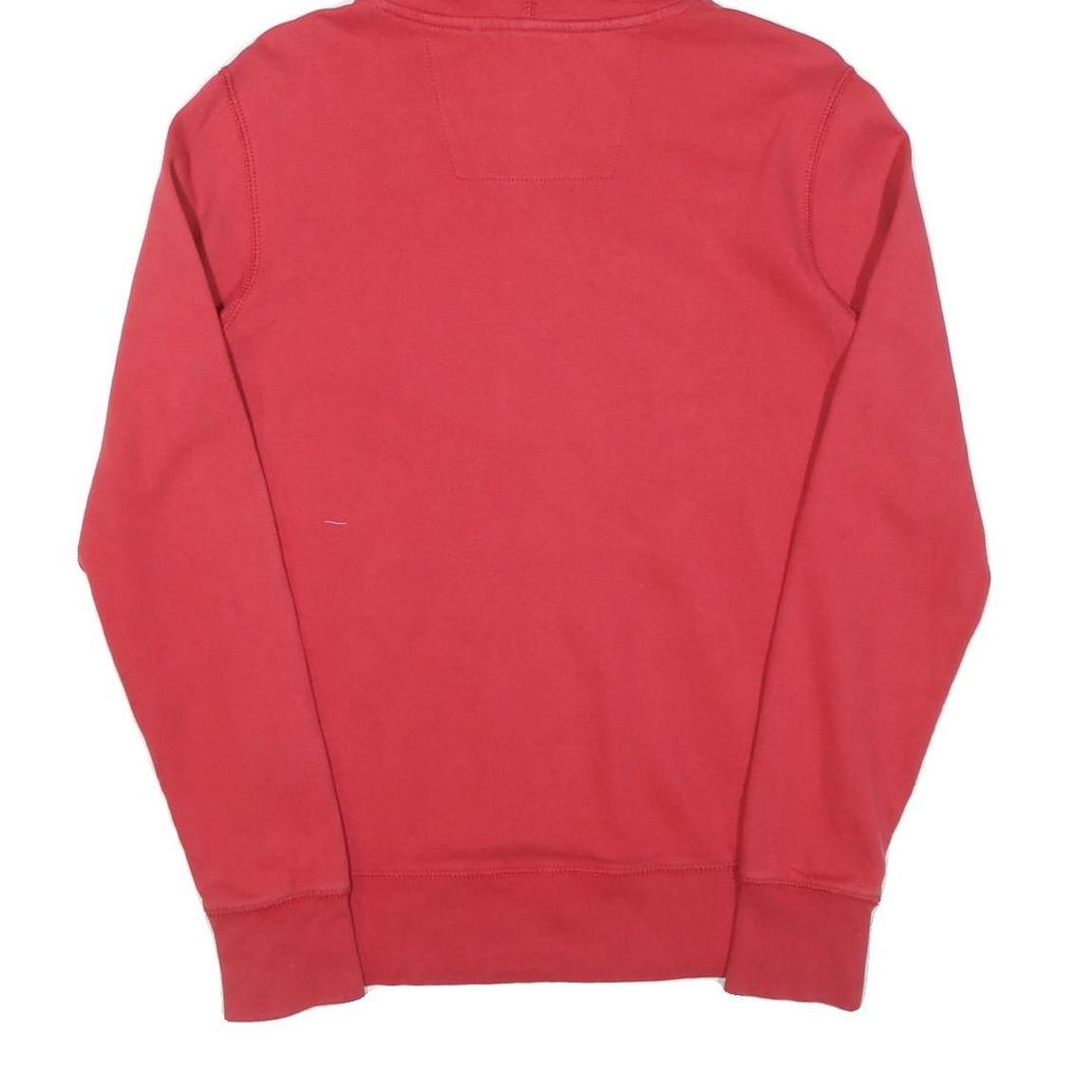 Mens Red Hoodie S Cotton Pullover with SF Logo Print