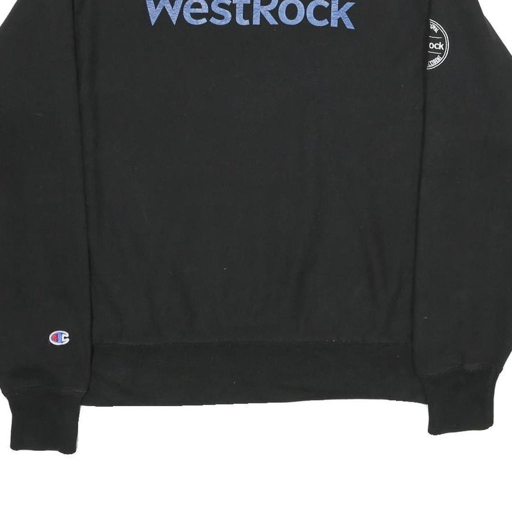 CHAMPION REVERSE WEAVE Mens Black WestRock Crew Neck M Cotton Blend Sweatshirt