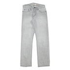 LEVI'S Mens Slim Light Grey Denim Slim Straight Zip W29 L28 Casual Jeans