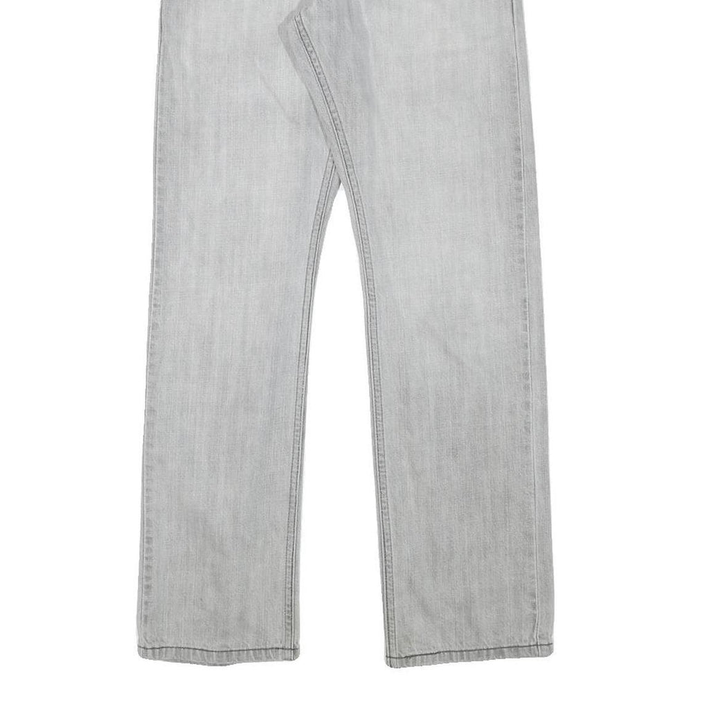 LEVI'S Mens Slim Light Grey Denim Slim Straight Zip W29 L28 Casual Jeans