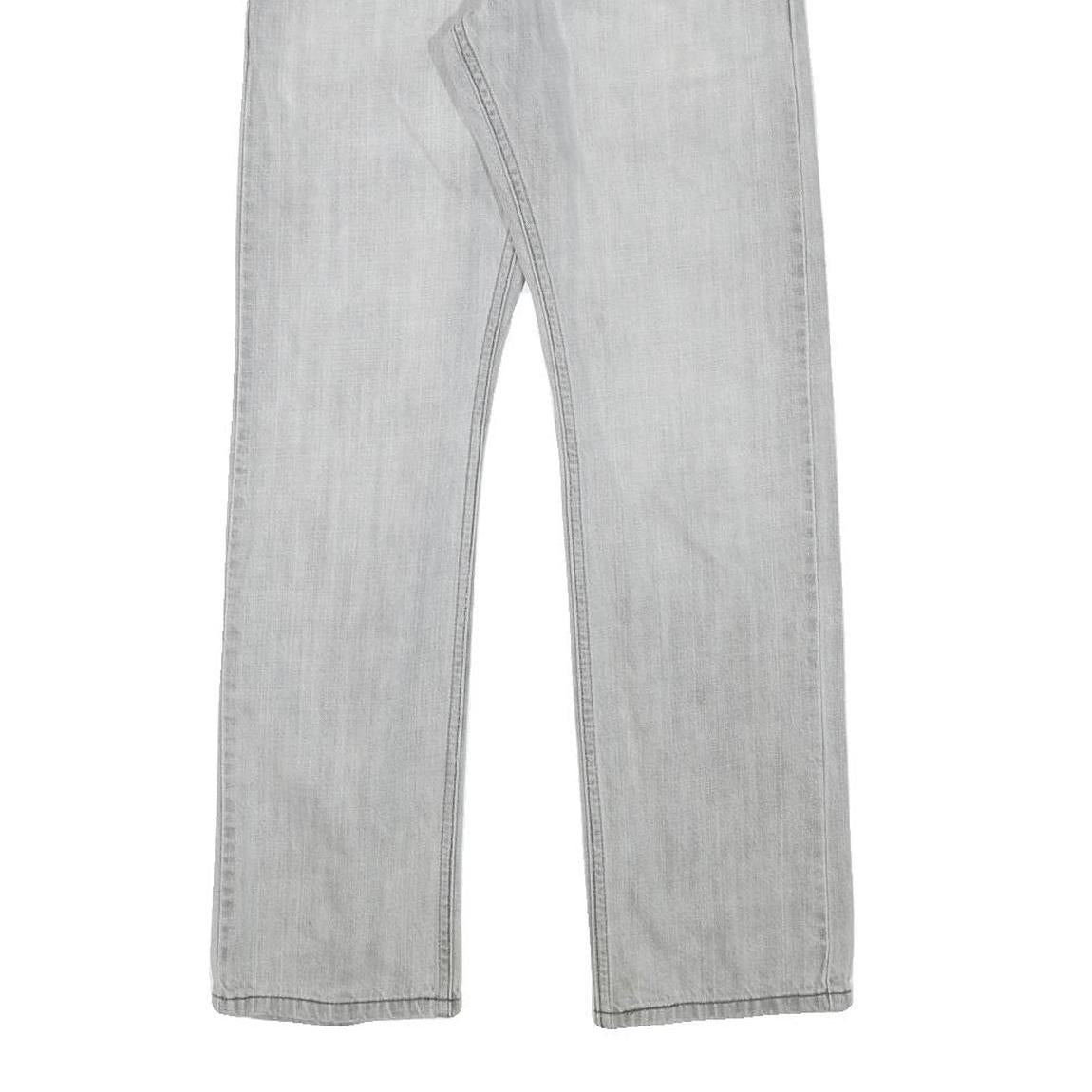 LEVI'S Mens Slim Light Grey Denim Slim Straight Zip W29 L28 Casual Jeans