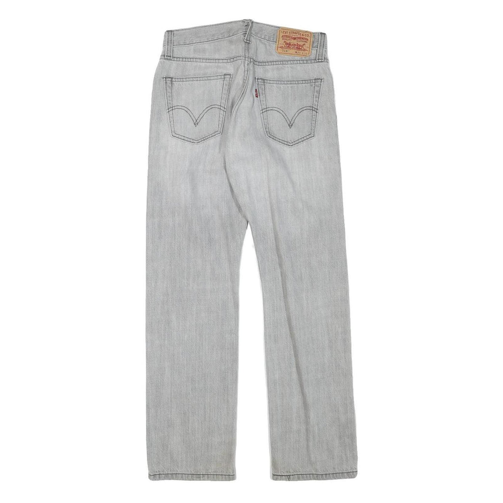 LEVI'S Mens Slim Light Grey Denim Slim Straight Zip W29 L28 Casual Jeans