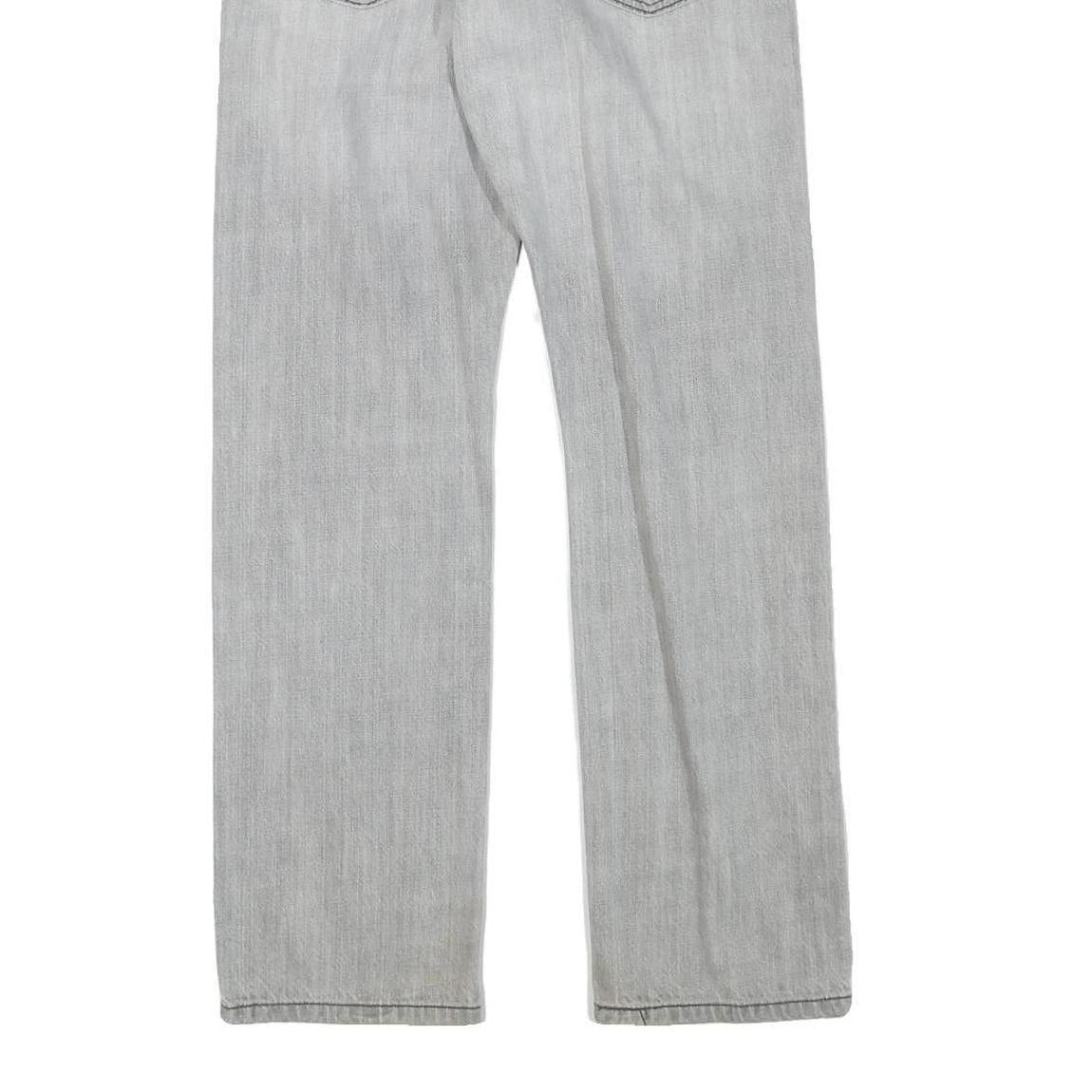 LEVI'S Mens Slim Light Grey Denim Slim Straight Zip W29 L28 Casual Jeans