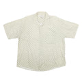 NATURAL ISSUE Mens Cream Patterned Shirt XL Cotton Short Sleeve Casual