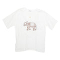 DA COLLECTION Elephant Womens Printed Top White Animal Print XL