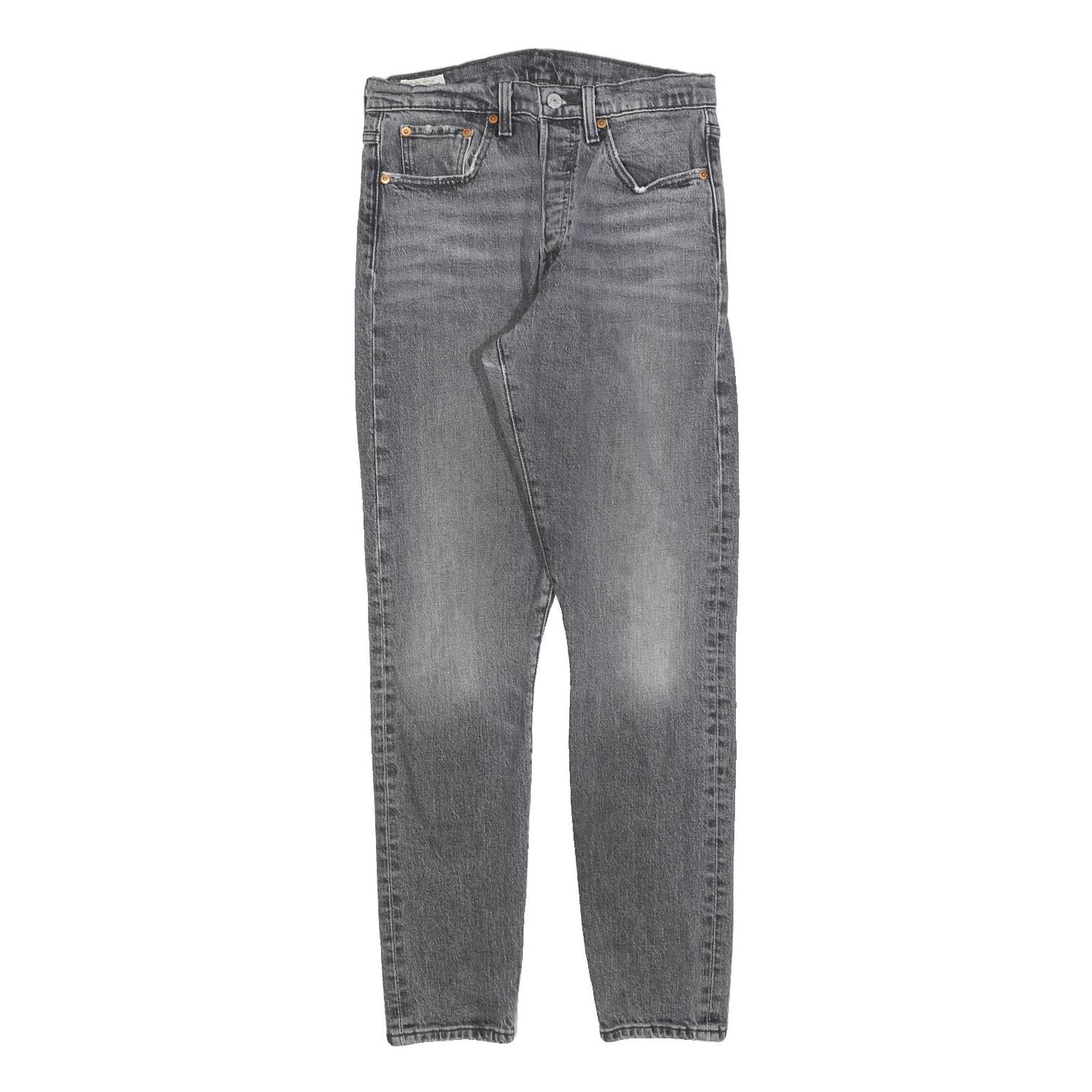 LEVI'S 501S Womens Jeans Grey Regular Skinny Denim Light W28 L28 Classic Fit