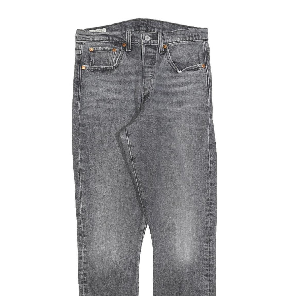 LEVI'S 501S Womens Jeans Grey Regular Skinny Denim Light W28 L28 Classic Fit
