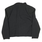 TILLAMYS Womens Black Classic Cotton Blend Jacket M Button Plain