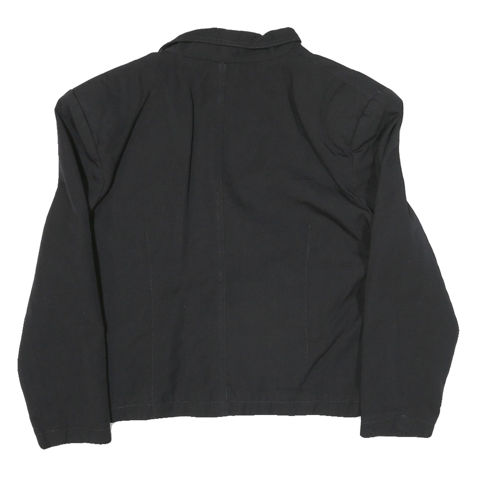 TILLAMYS Womens Black Classic Cotton Blend Jacket M Button Plain