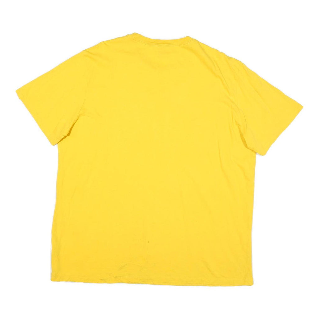 PUMA Mens Yellow Cotton Blend XL T-Shirt Short Sleeve Crew Neck Logo Print