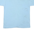 Mens Light Blue Cotton Blend Graphic T-Shirt M Short Sleeve Crew Neck Casual