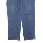 DICKIES Mens Relaxed Blue Denim Jeans W42 L32 Workwear Pockets Zip Closure