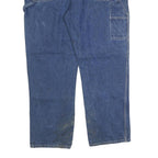 DICKIES Mens Relaxed Blue Denim Jeans W42 L32 Workwear Pockets Zip Closure