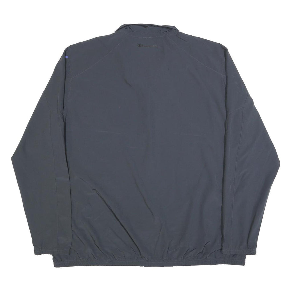 CHAMPION Mens Black Zip Jacket XL Polyester Blend Plain Lightweight Sportswear