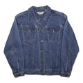 ST JOHN'S BAY Womens Blue Denim Jacket M Button Classic Fit Casual Outerwear
