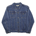 ST JOHN'S BAY Womens Blue Denim Jacket M Button Classic Fit Casual Outerwear