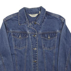 ST JOHN'S BAY Womens Blue Denim Jacket M Button Classic Fit Casual Outerwear