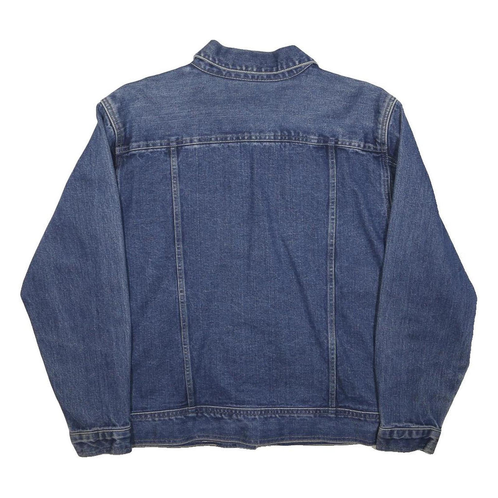 ST JOHN'S BAY Womens Blue Denim Jacket M Button Classic Fit Casual Outerwear