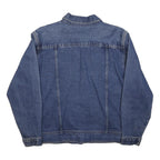 ST JOHN'S BAY Womens Blue Denim Jacket M Button Classic Fit Casual Outerwear