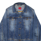 GUESS Womens Denim Jacket Blue M