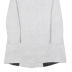 Womens Grey Button Front Jacket S Woven Classic Fit Workwear Stylish Outerwear