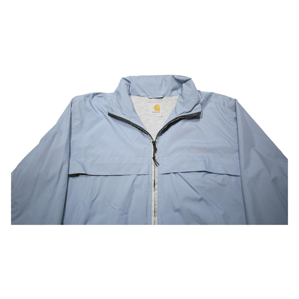 CARHARTT Mens Blue Jacket L Woven Plain Lightweight Zip Closure Casual