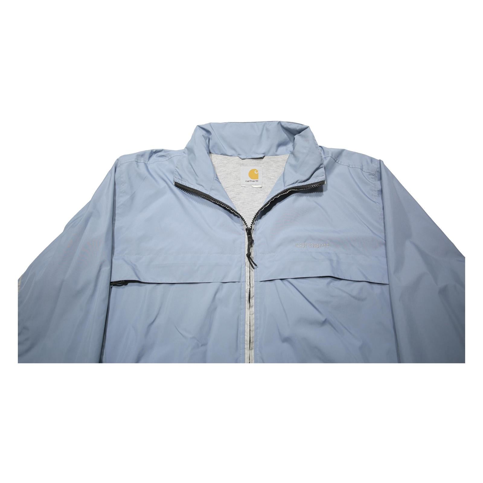 CARHARTT Mens Blue Jacket L Woven Plain Lightweight Zip Closure Casual