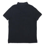 TOMMY HILFIGER Mens Navy Blue Short Sleeve Plain Polo Shirt M Cotton Blend