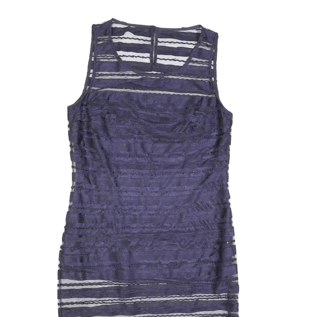 PHASE EIGHT Womens Blue Sheath Woven Striped Sleeveless Knee Length UK 14 Dress