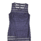 PHASE EIGHT Womens Blue Sheath Woven Striped Sleeveless Knee Length UK 14 Dress