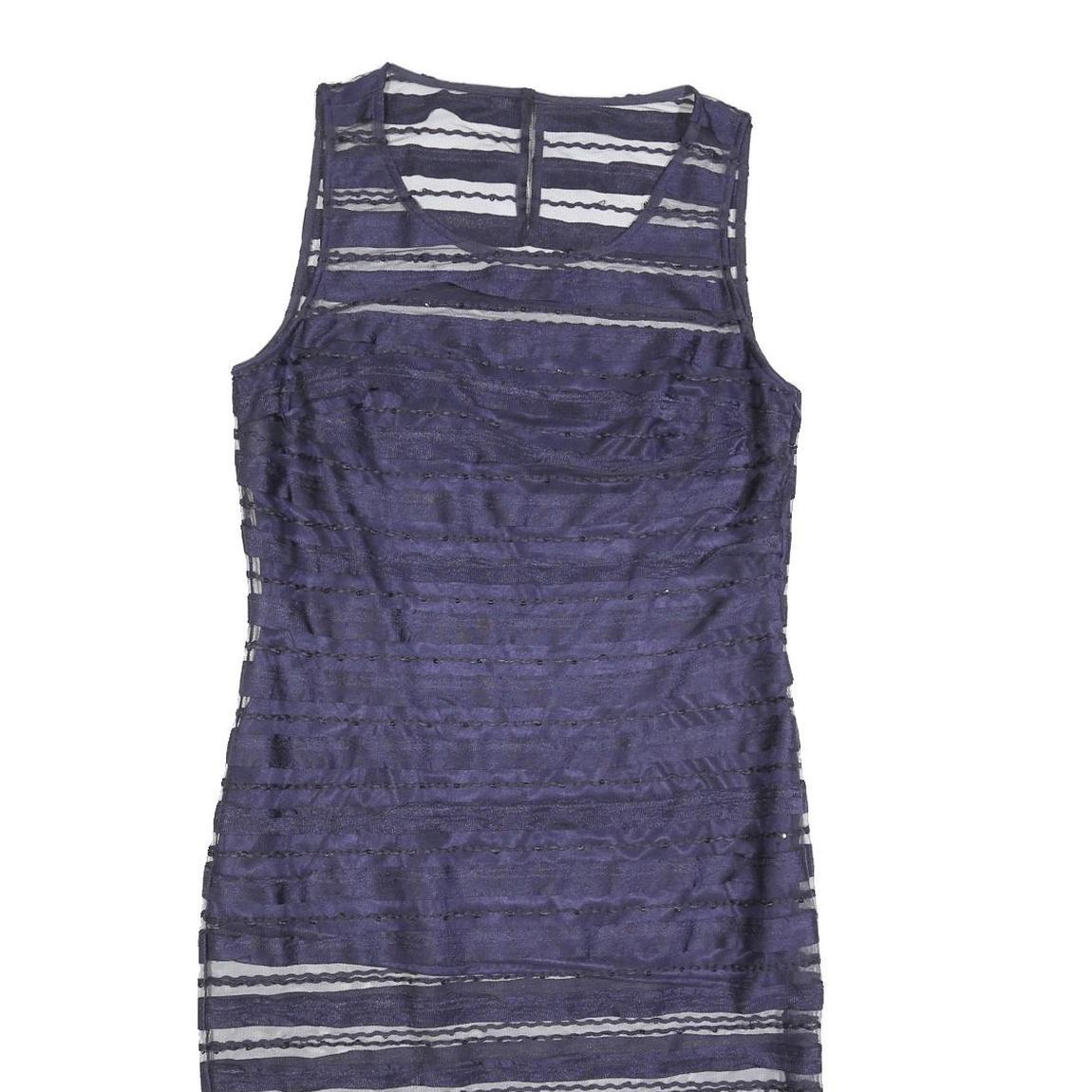 PHASE EIGHT Womens Blue Sheath Woven Striped Sleeveless Knee Length UK 14 Dress