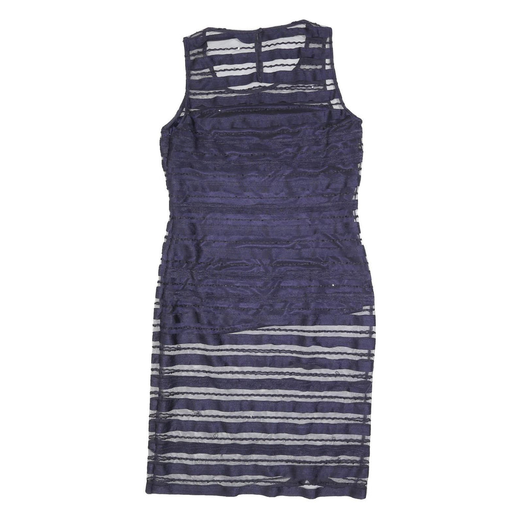 PHASE EIGHT Womens Blue Sheath Woven Striped Sleeveless Knee Length UK 14 Dress